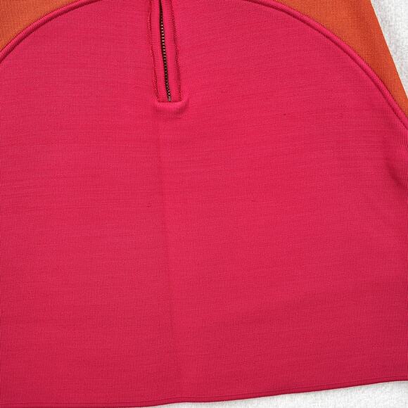 PAOLA BERNARDI Renata Mini Skirt Womens Pink Purple Colorblock Stretch Knit NEW - Picture 13 of 16